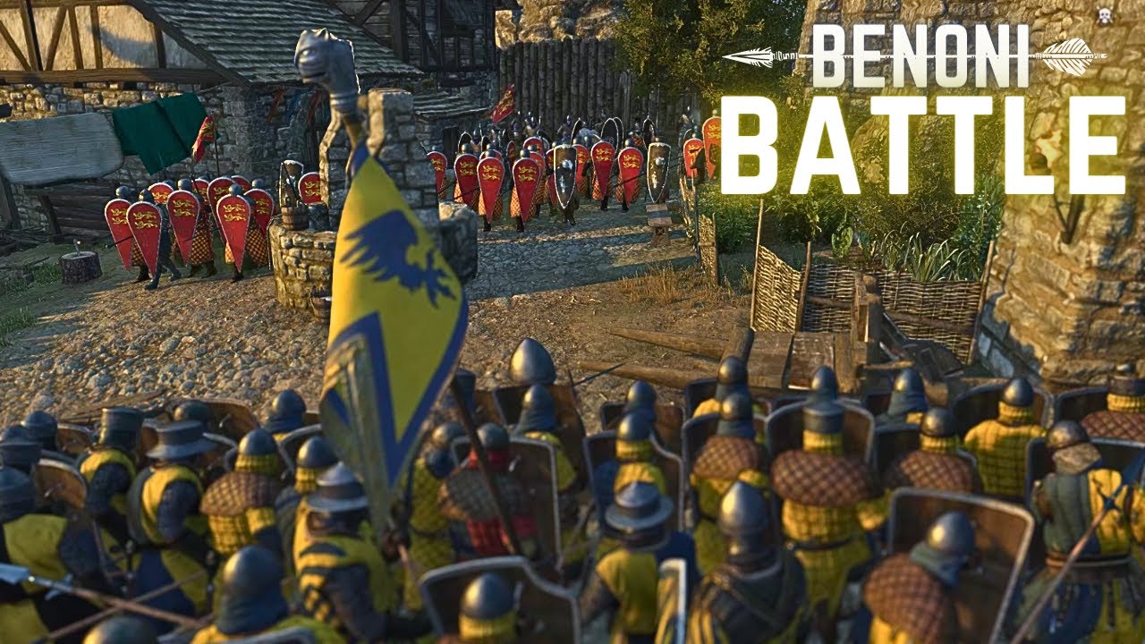 Form Shield Wall And Battle For Village - 450+ Players