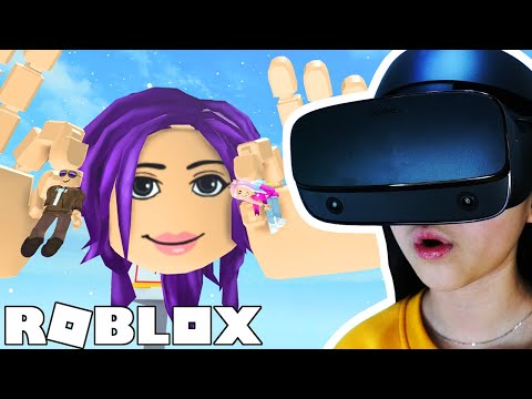 Kate enters a Roblox VR World! 🥽