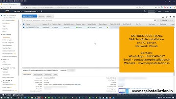 iNSTALLING SAP IDES ECC6 EHP8 on AWS | WhatsApp - +919934114027