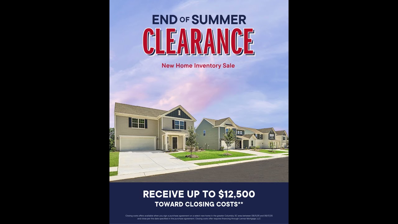 Columbia New Homes Clearance Sale