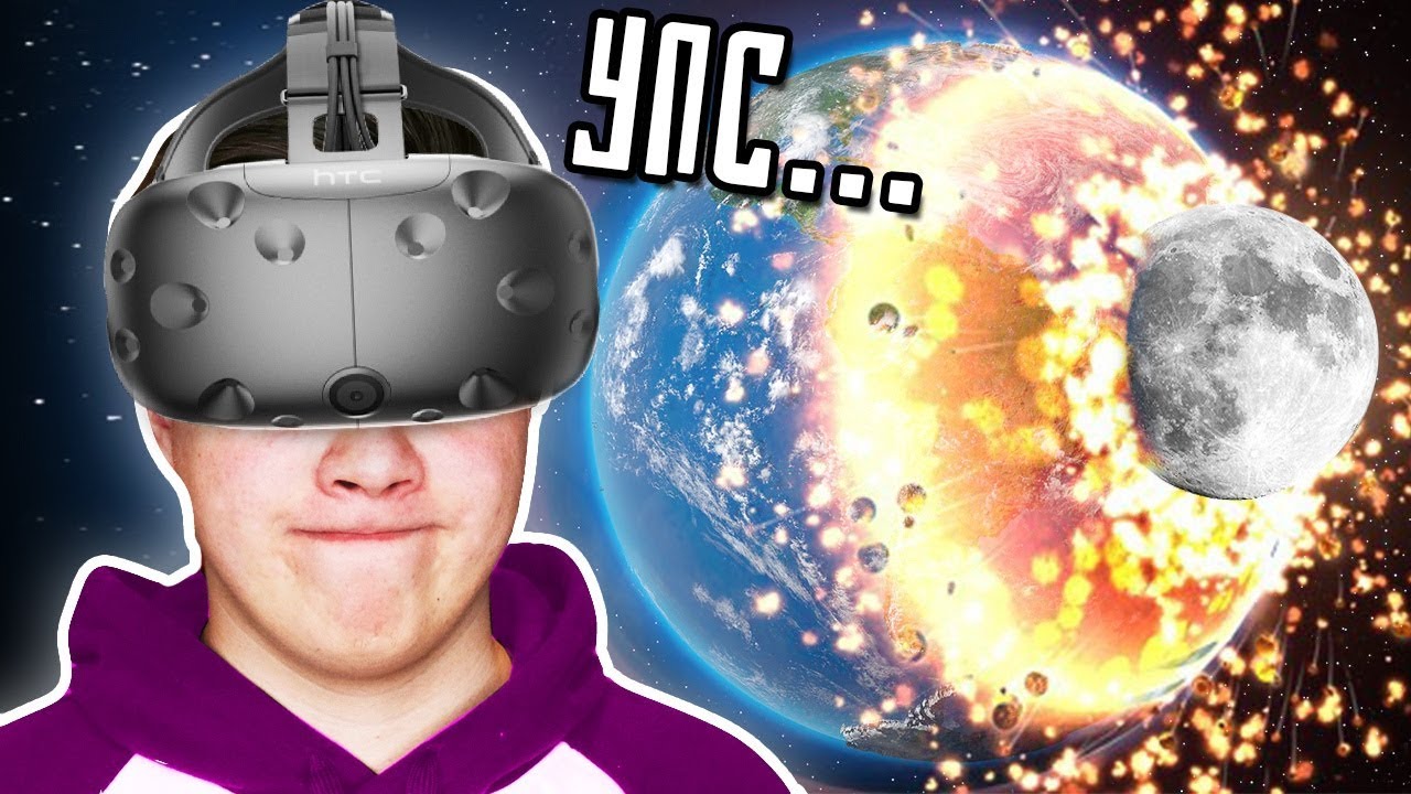 ЧТО БУДЕТ ЕСЛИ ЛУНА ВРЕЖЕТСЯ В ЗЕМЛЮ?! (HTC Vive) Sandbox 2 VR - YouTube