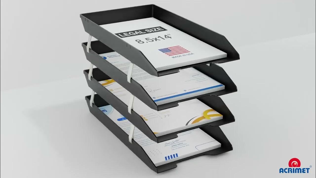 Acrimet 4 Tier Legal Size Letter Tray Facility Front Load Black Color acrimet-4-tier-legal-size-letter-tray-facility-front-load-black-color