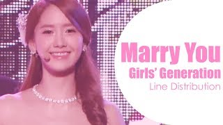Marry You (Cover) - Girls' Generation (Line Distribution)
