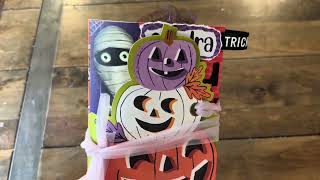 DOLLAR TREE GREETING CARDS HALLOWEEN FLIPBOOK FOR MY PENPAL SANDRA👻🧡 #projectsharethursday