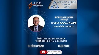 Ankara Enerji Zirvesi 2023 Levent Özcan Caner Borusan Enbw Enerji