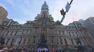 Streets of Philadelphia before Christmas parade