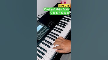 Playing C Major Scale - Part 1/12 Playing Piano Major Scales #majorscale
