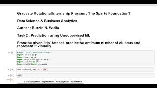 Prediction using Unsupervised ML