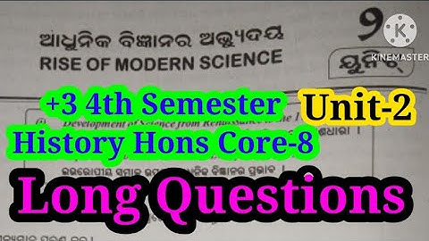 +3 4th Semester History Hons Core-8 | Unit-2 | Long Questions with Answers |