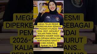 NOMER YANG AKAN DIPAKAI MEGA BERAPA?? #volleyball #redsparks #vollyballputri #proliga #hyundai #fyp