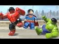 SUPERMAN Vs RED HULK Vs GREEN HULK LEGO Marvel Super Heroes 