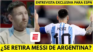 Thumbnail for MESSI HABLA DE SU FUTURO con la SELECCIÓN ARGENTINA tras COPA AMÉRICA. Entrevista EXCLUSIVA con ESPN