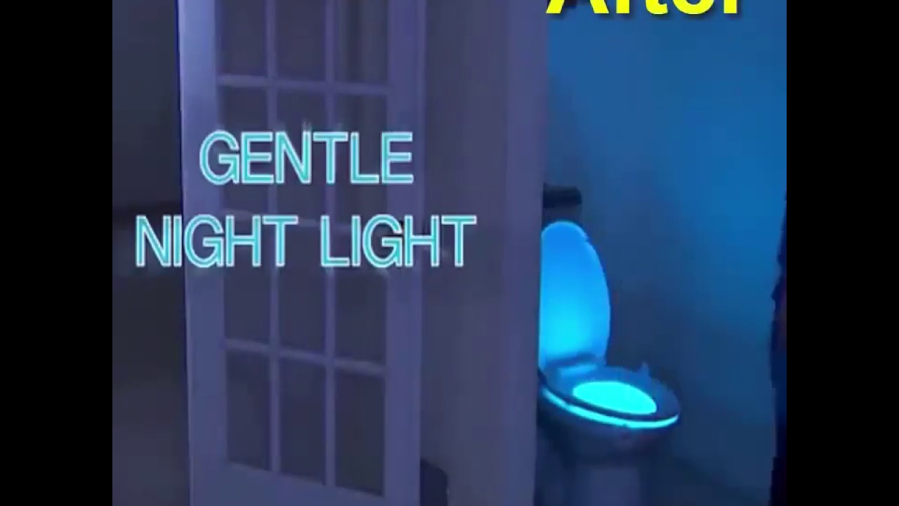 8 Colors LED Toilet Light Motion Sensor Activated Bathroom Night Lamps Toilet Bowl Light