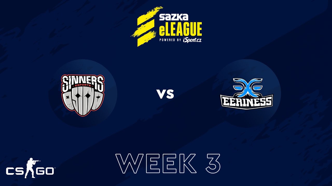 CSGO -  SINNERS vs EERINESS | 3.kolo Sazka eLEAGUE 2021 Highlights
