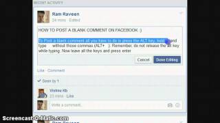 How to post a blank comment on facebook screenshot 4