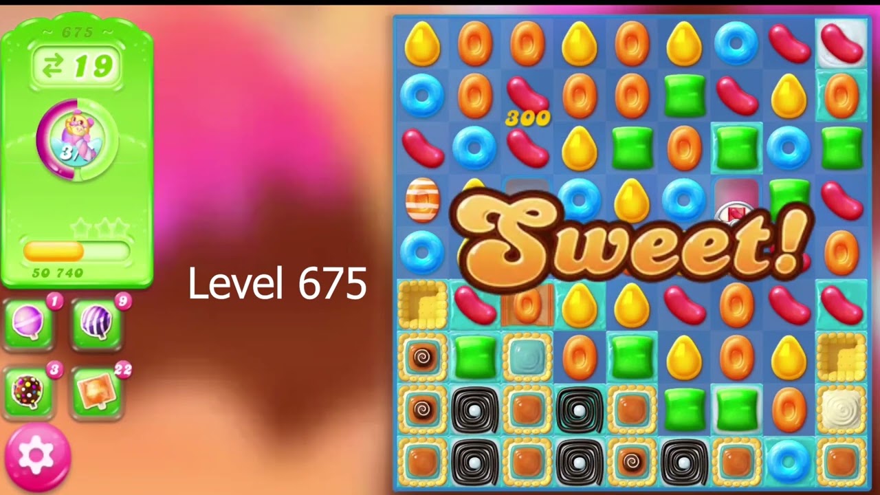 Play win the candy crush jelly level 675
