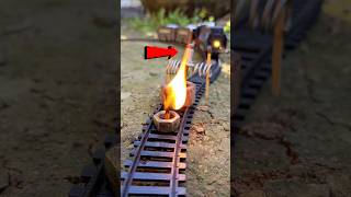 EXPERIMENT 😱 TRAIN VS IRON NUT BLOCKADE...