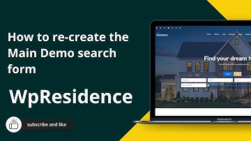 How to re-create WpResidence Main Demo search form