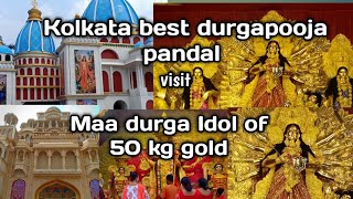 Kolkata Best Durga Puja Pandal 2019 | Maa Durga Idol Of 50 Kg Gold