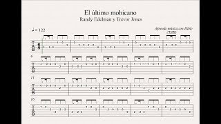 Video thumbnail of "EL ÚLTIMO MOHICANO:  TAB (guitarra...) (tablatura con playback)"