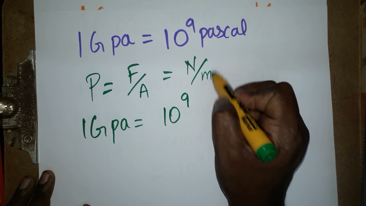 Gpa to N/mm2 - youtube
