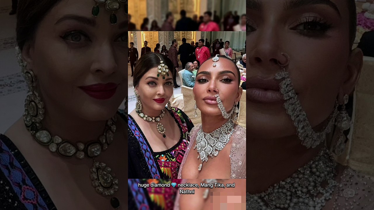 Kim Kardashian and Khloe Kardashian at Anant-Radhika Main Wedding 