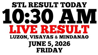 Stl Result Today 1030 Am Draw June 5 2026 Friday Stl Luzon Visayas Mindanao  Result
