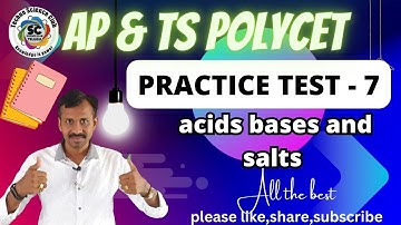 POLYCET - 2023 | MCQ practice test - 7 acids bases and salts