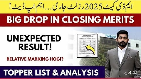 MDCAT 2025 Result Announced! 🔥 Topper List & Full Analysis | Huge Drop in Closing Merits #mdcat2025 