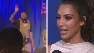 A source tells et that kim kardashian is not happy following husband
kanye west’s political rally in south carolina on sunday. the
rapper, who seems to be co...