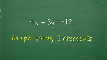 4x + 3y = – 12, graph the line and find the intercepts