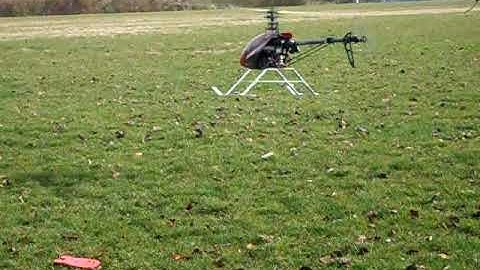 T-REX600 Testing homemade landing gear