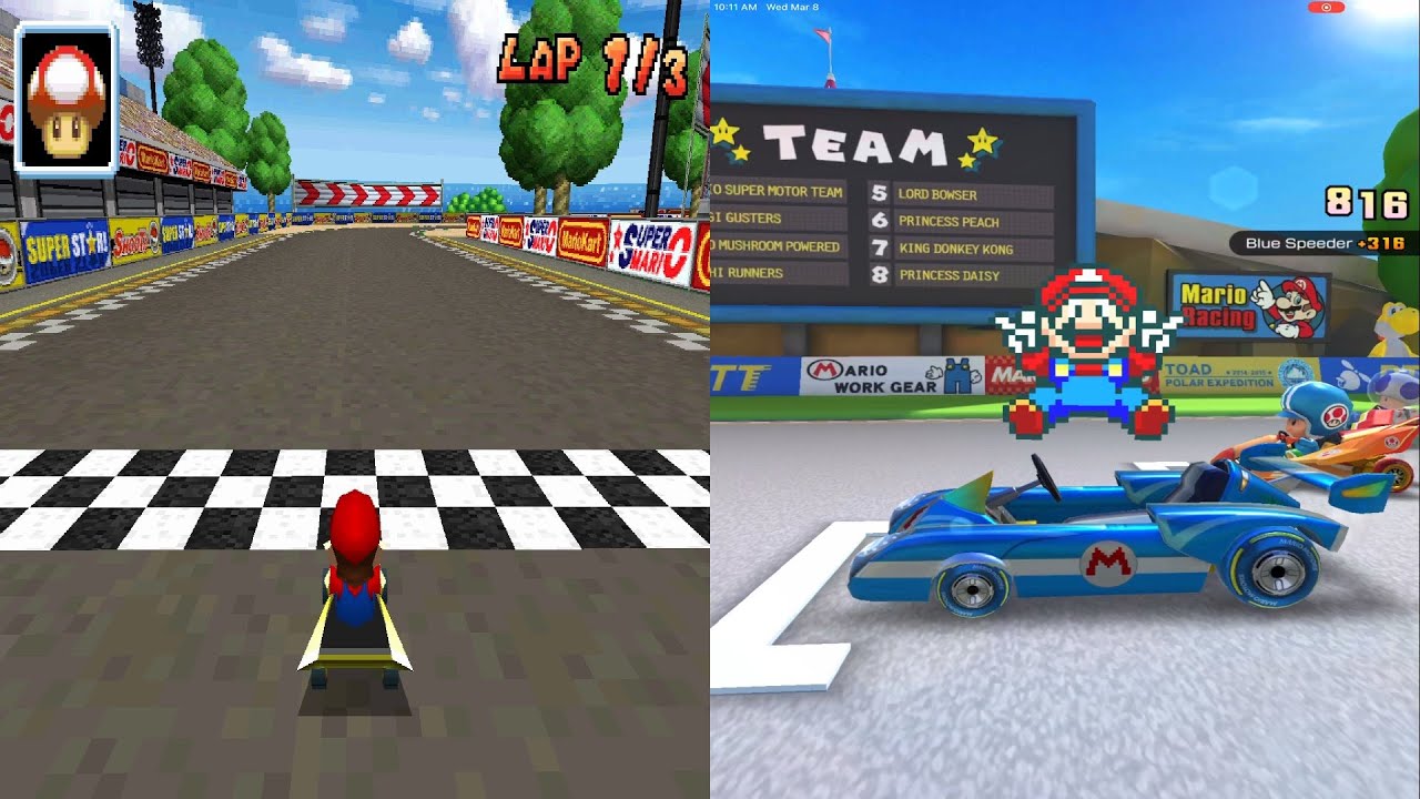 Mario Kart Tour Retro Track Comparison 3