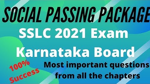 Social passing package SSLC exam 2022 important questions from all the chapters 💯 success Gurented