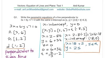 Vectors Lines and Planes  Concepts MCV4U Test - EDEXCEL - GCSE