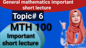 General mathematics (MTH 100) Coordinate geometry imp short lecture/topic#06 @NSvirtualvision786