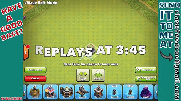 CLASH OF CLANS. Town Hall 9(TH9) Anti Dark Elixir Base+Replay