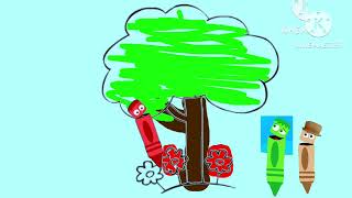 Color Crew Coloring Tree And Flowers, But Brown Got The Hat