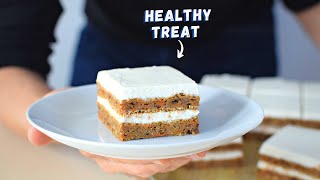 This healthy carrot cake is my go-to spring dessert.