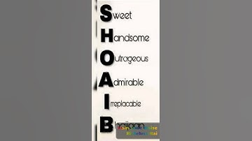 Shoaib name and it