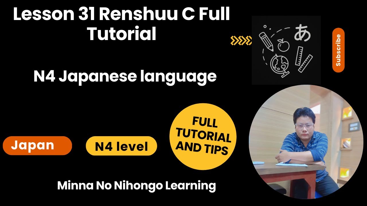 Lesson 31 Renshuu C Full Tutorial | N4 Japanese language | Minna No Nihongo Learning
