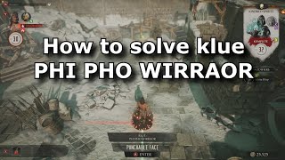 MK1 Invasions - How to solve klue PHI PHO WIRRAOR in Rampart mesa (Season of Blood Moon)