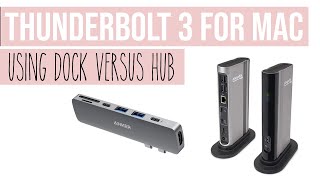 thunderbolt 3 dock vs hub honest review - plugable dock with display port vs anker usb-c hub