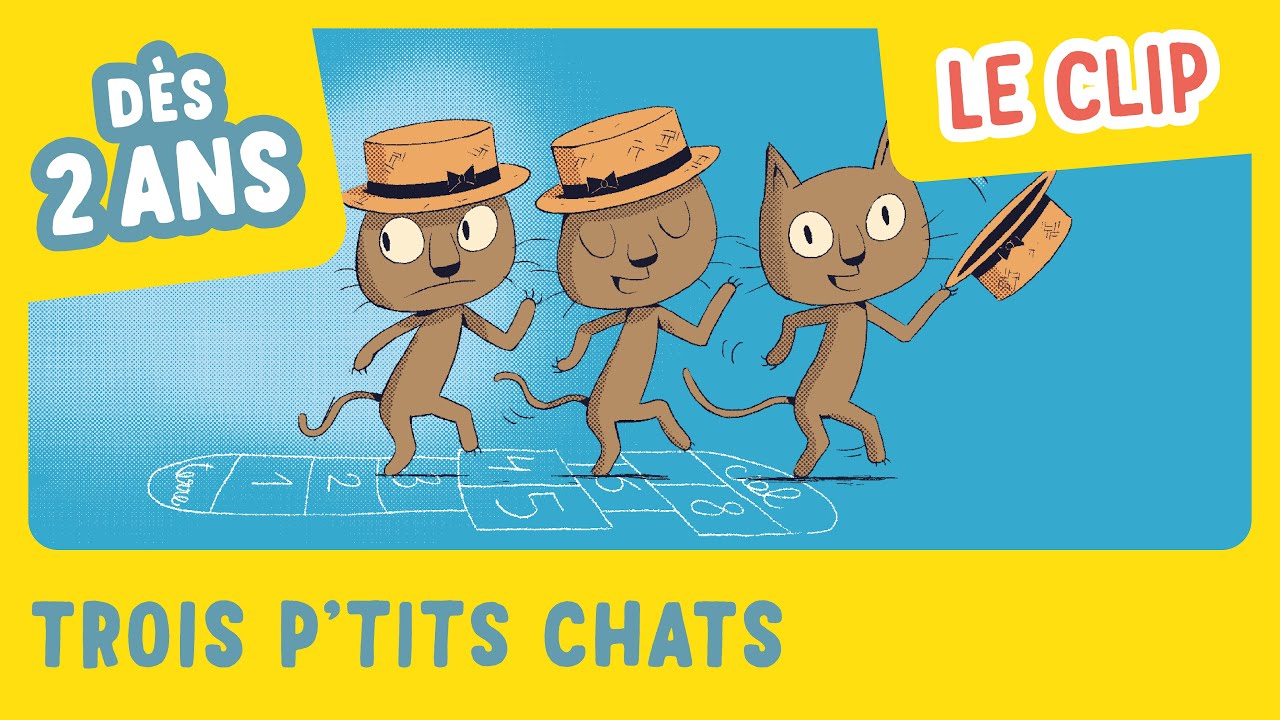 Trois p'tits chats - Le CLIP ! - Mon imagier des récrés - Gallimard Jeunesse