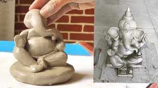 Ganesh Idol making process at home | Eco friendly Ganesha |ganpati making