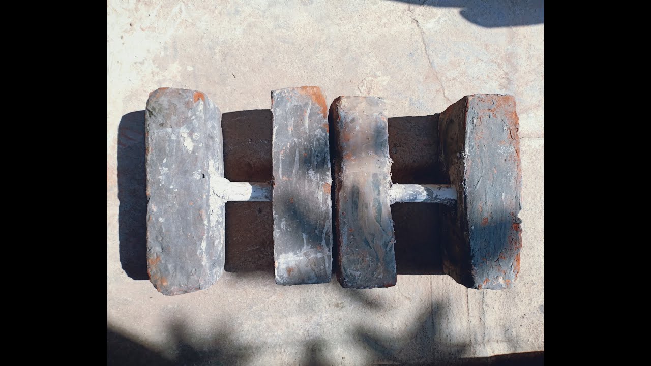 easiest way to make DUMBBELL by BRICK at home 😊 SM vlogs YouTube