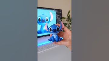 3D Printed Stitch💙 #3d #3dmodeling #blender3d #fanart #liloandstitch #3dprinting