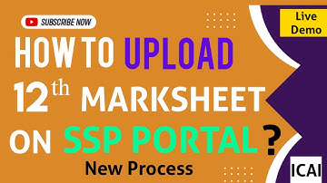 How to upload 12th Marksheet on SSP Portal | ICAI New process for uploading Marksheet