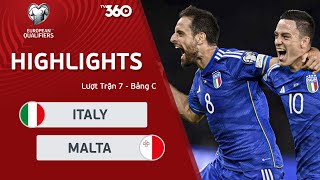 HIGHLIGHTS ITALY - MALTA: ÁP ĐẢO TUYỆT ĐỐI, MÃN NHÃN 4 BÀN THẮNG CỨA LÒNG - VÒNG LOẠI EURO 2024