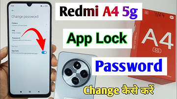redmi a4 5g me app lock password change kaise kare / how to change app lock password redmi a4 5g